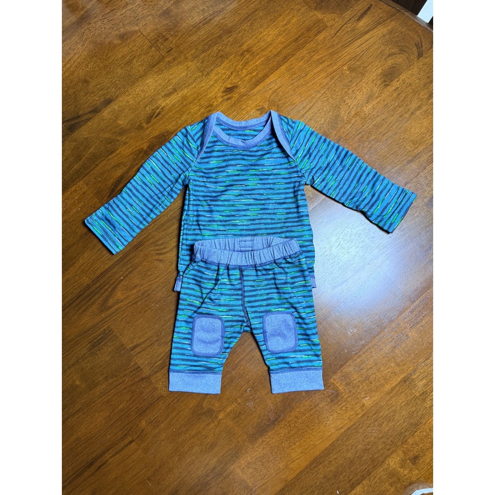 Patagonia Infant Capilene Baselayer Set Newborn 0-7lbs Striped EUC